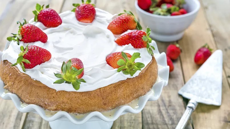 Tres Leches Cake with Strawberries