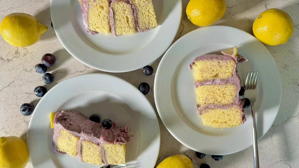 Lemon-Blueberry Sour Cream Cake