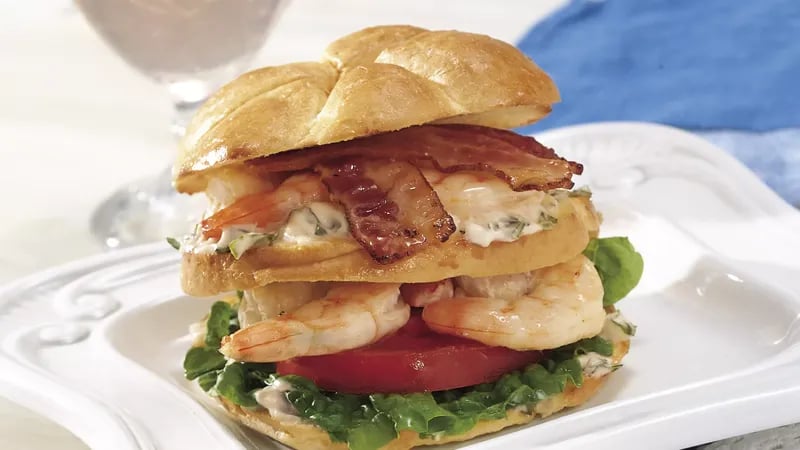 Grilled Shrimp Club Sandwiches