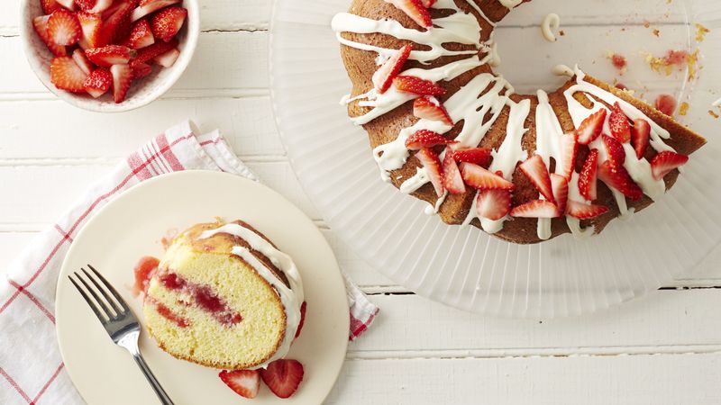 Strawberry Shortcake Poke Bundt Cake