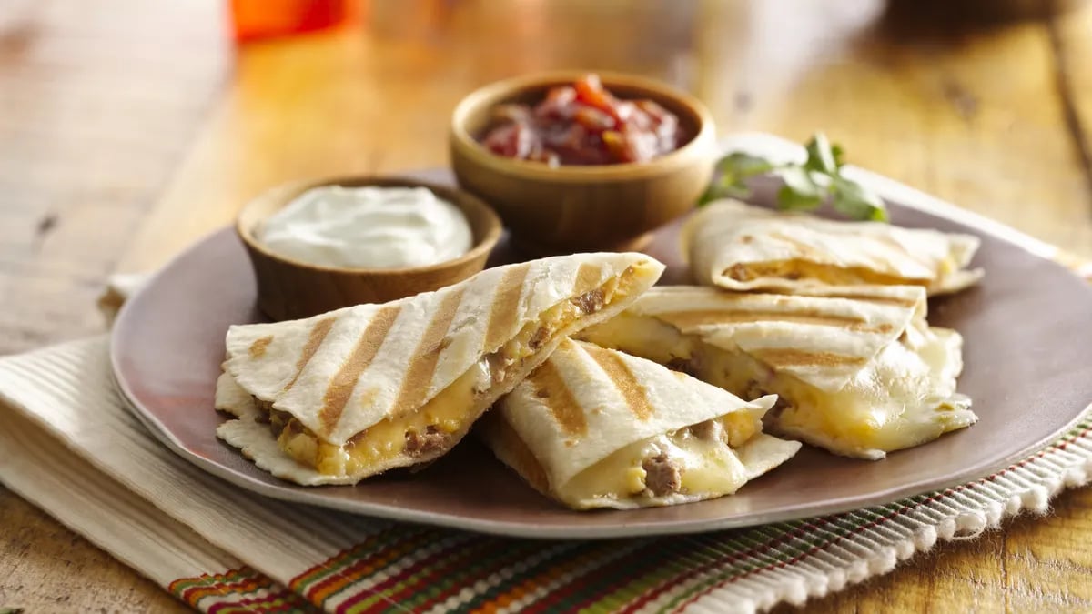 Beef and Potato Quesadillas