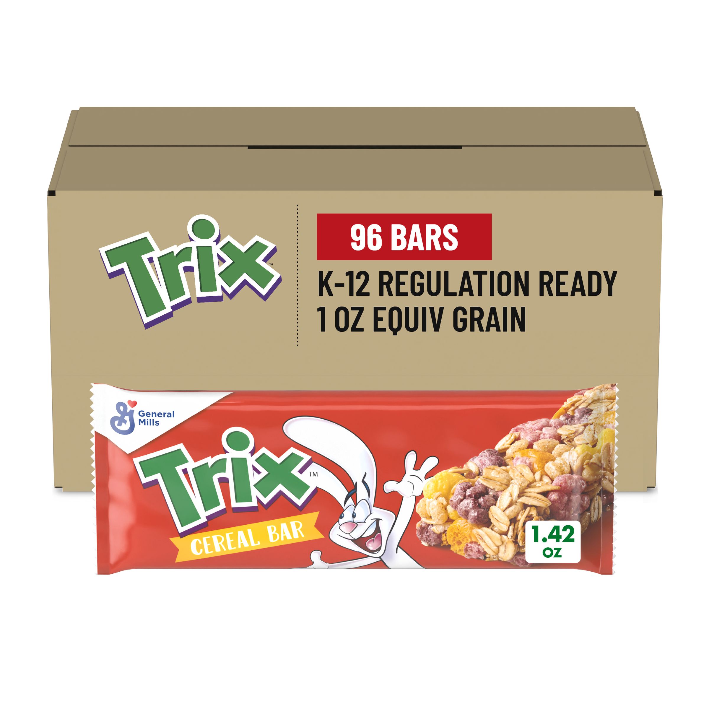  Case Optimized Hero Trix Cereal Bars Single Serve Pouch 96/1.42 OZ