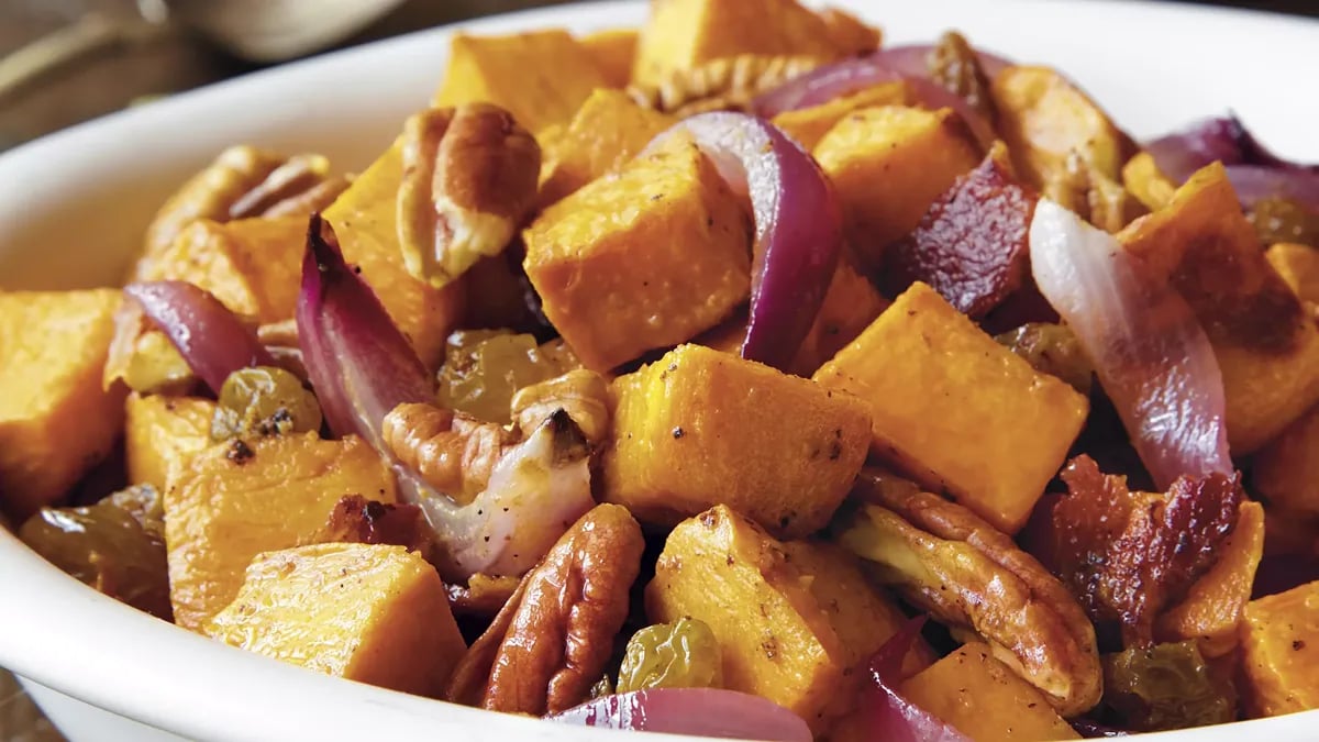 Sweet Potato Salad with Bacon Vinaigrette