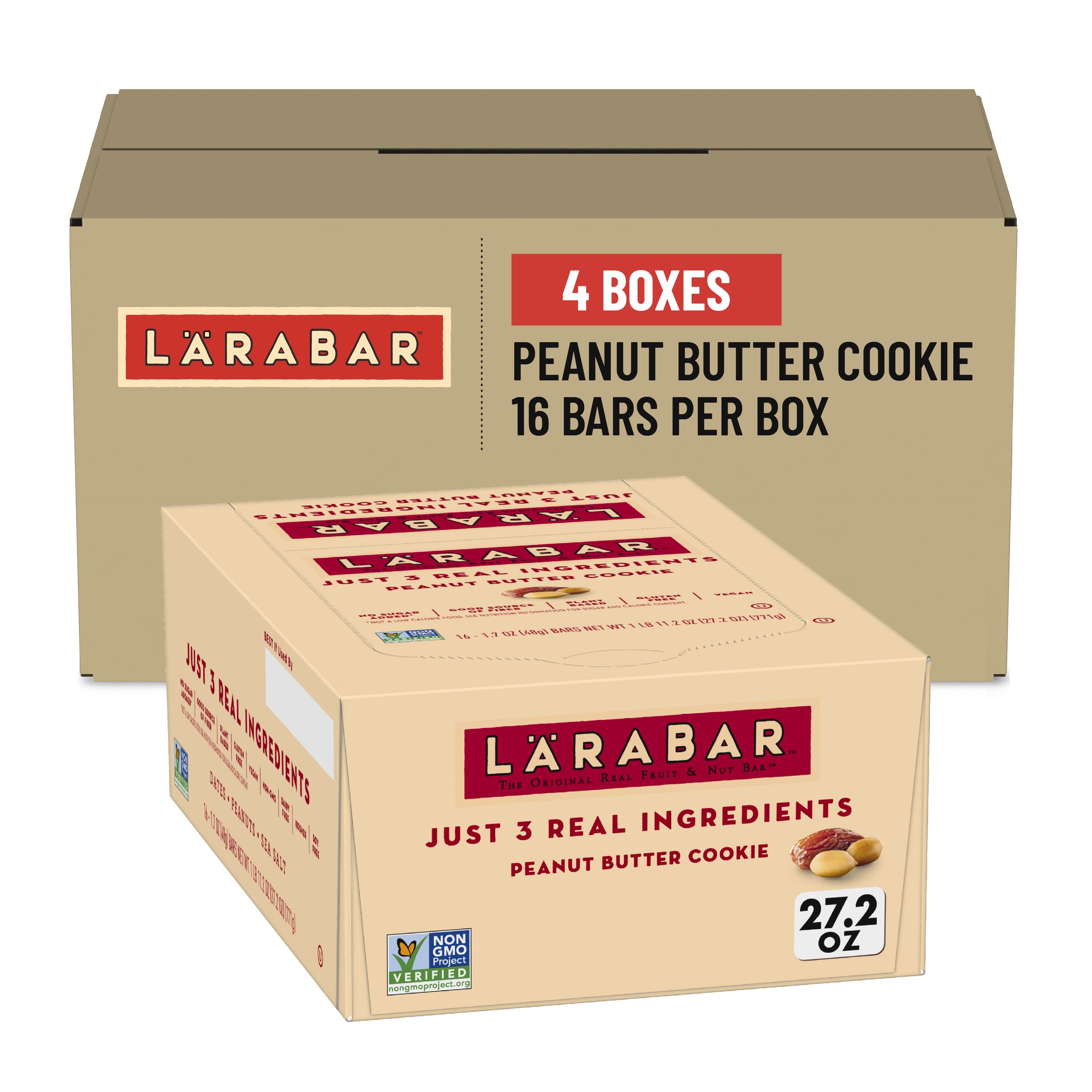  Case Optimized Hero Larabar(TM) Fruit and Nut Bars Peanut Butter Cookie (16 ct) 1.7 oz
