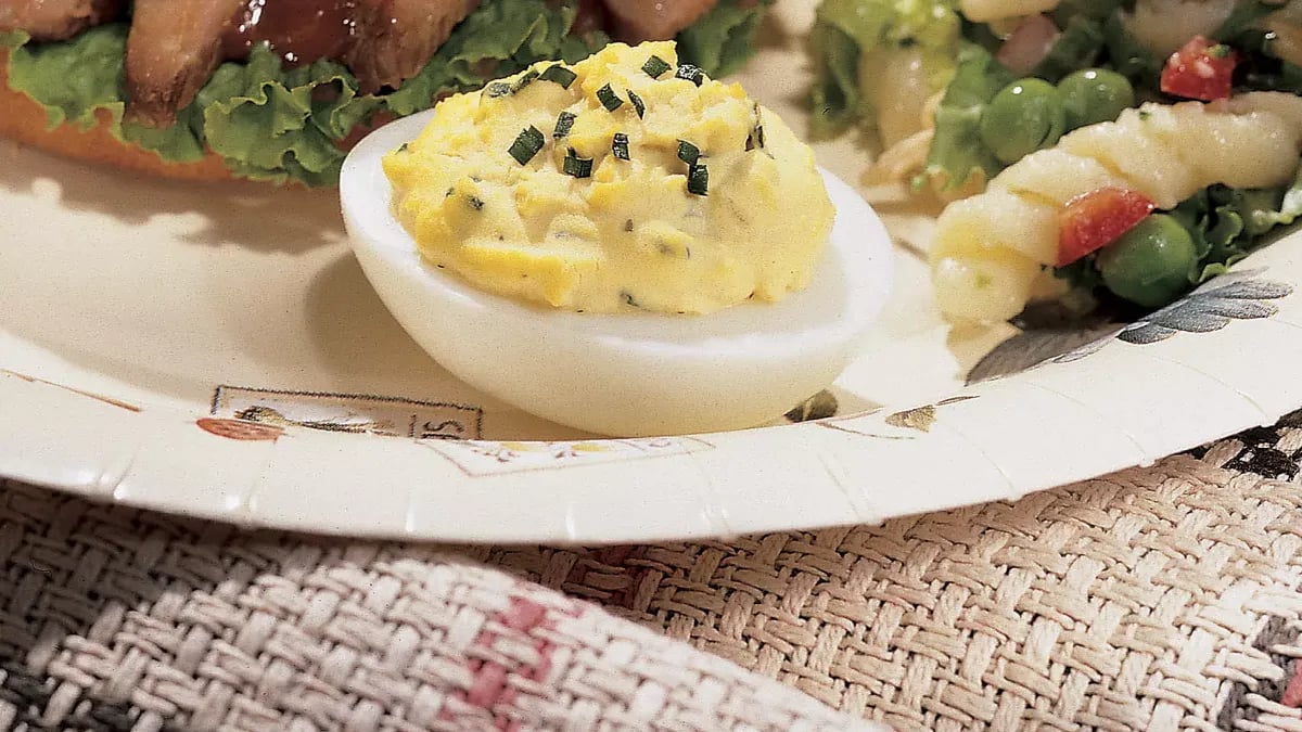 Deviled Onion Eggs