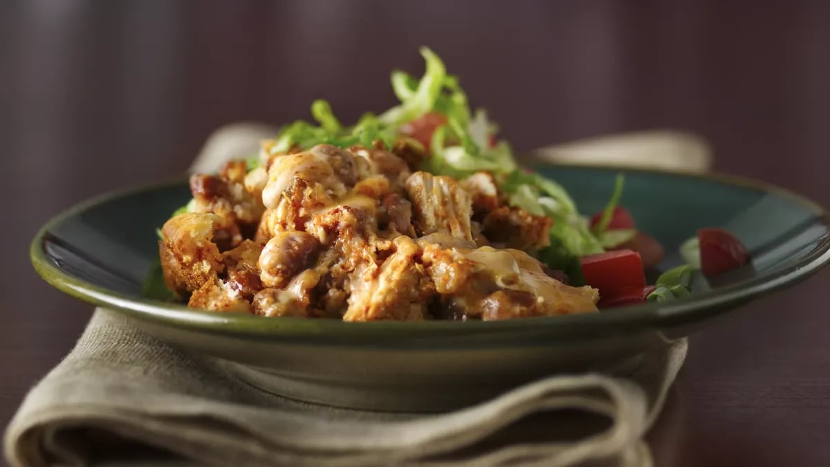 Cheesy Chicken Enchilada Casserole