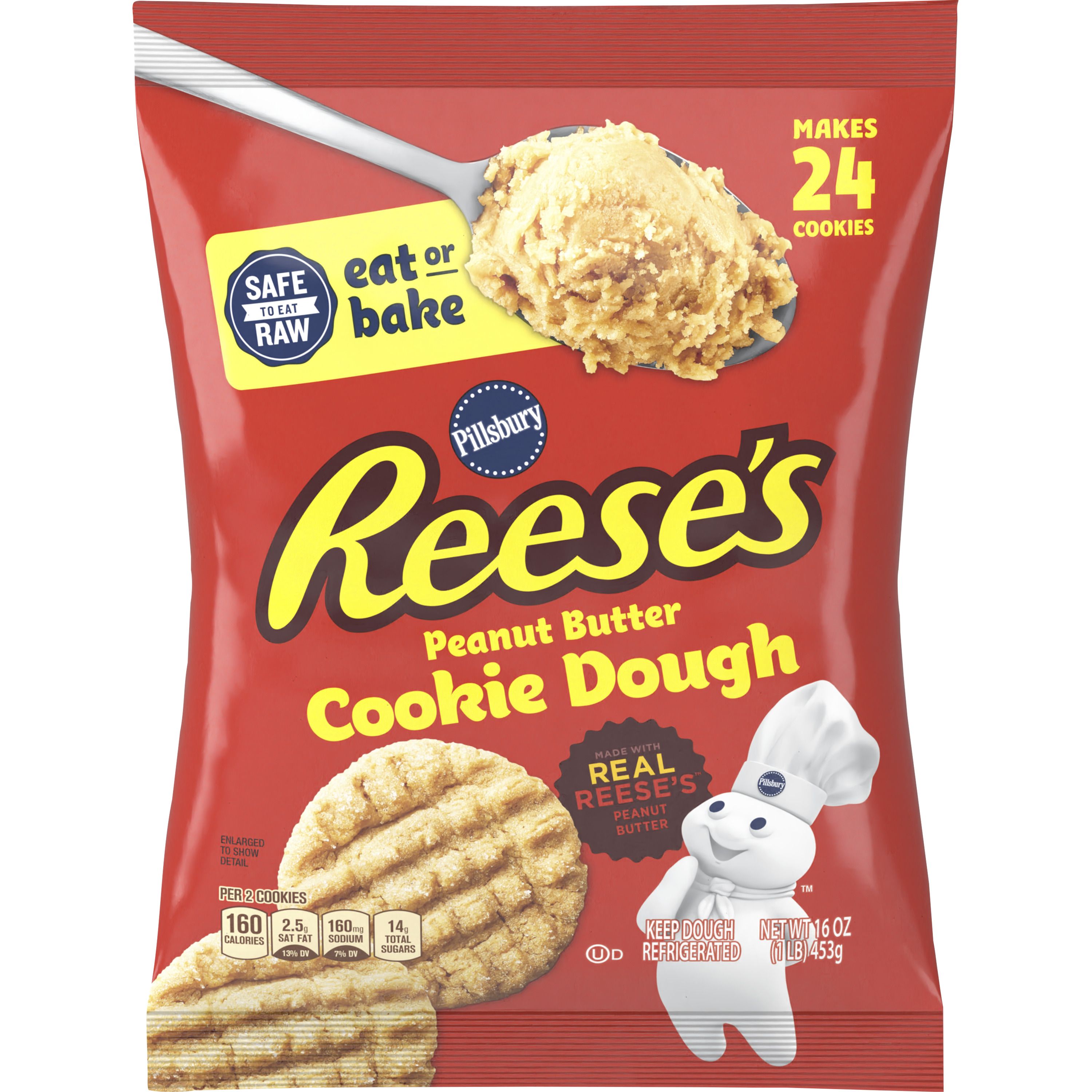 Pillsbury™ Ready to Bake! REESE’S Peanut Butter Cookie Dough - Front