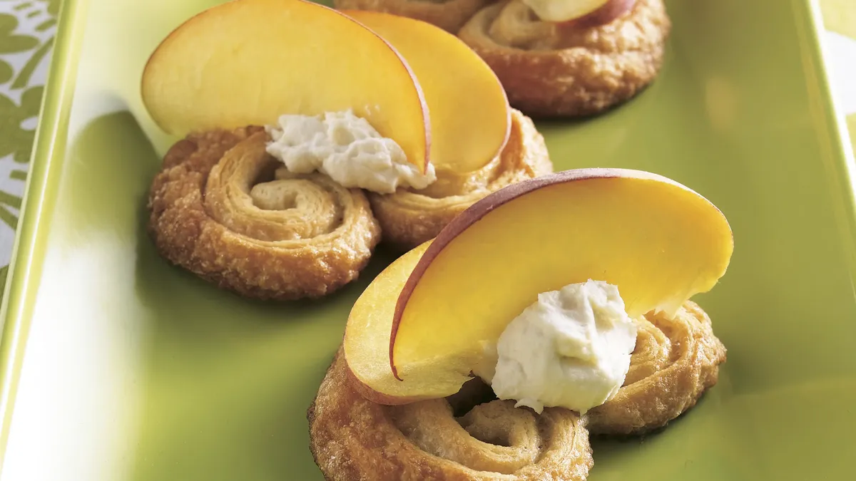 Peach Crescent Palmiers