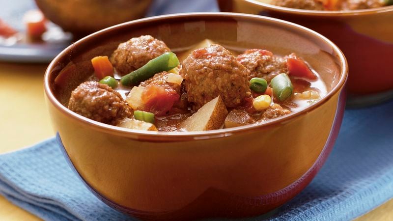 Slow-Cooker Meatball Stone Soup