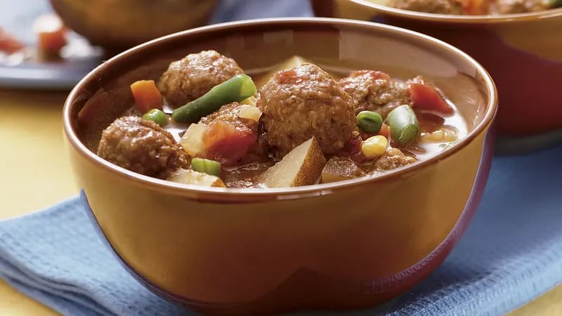 Slow-Cooker Meatball Stone Soup