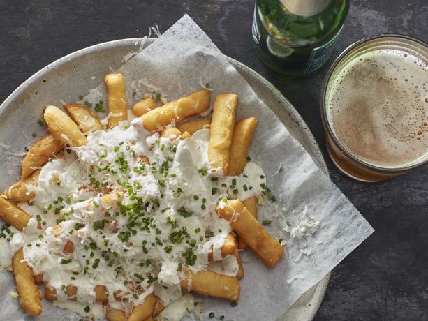 Parmesan Biscuit Fries with Creamy Garlic and Herb Sauce
