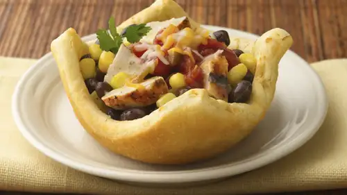 Mexican Chicken Pot Pies in Crescent Bowls