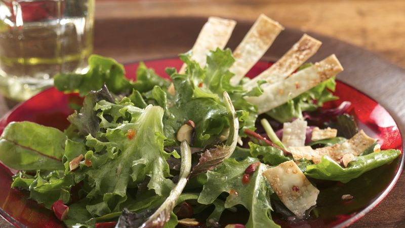 Holiday Salad with Parmesan Fans