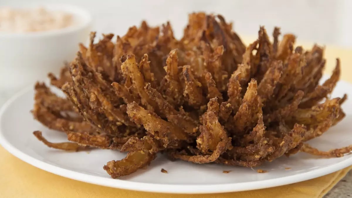 Chex® Blooming Onions with Bacon Chipotle Dip