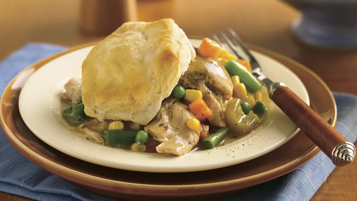 Slow-Cooker Biscuit Chicken Pot Pie