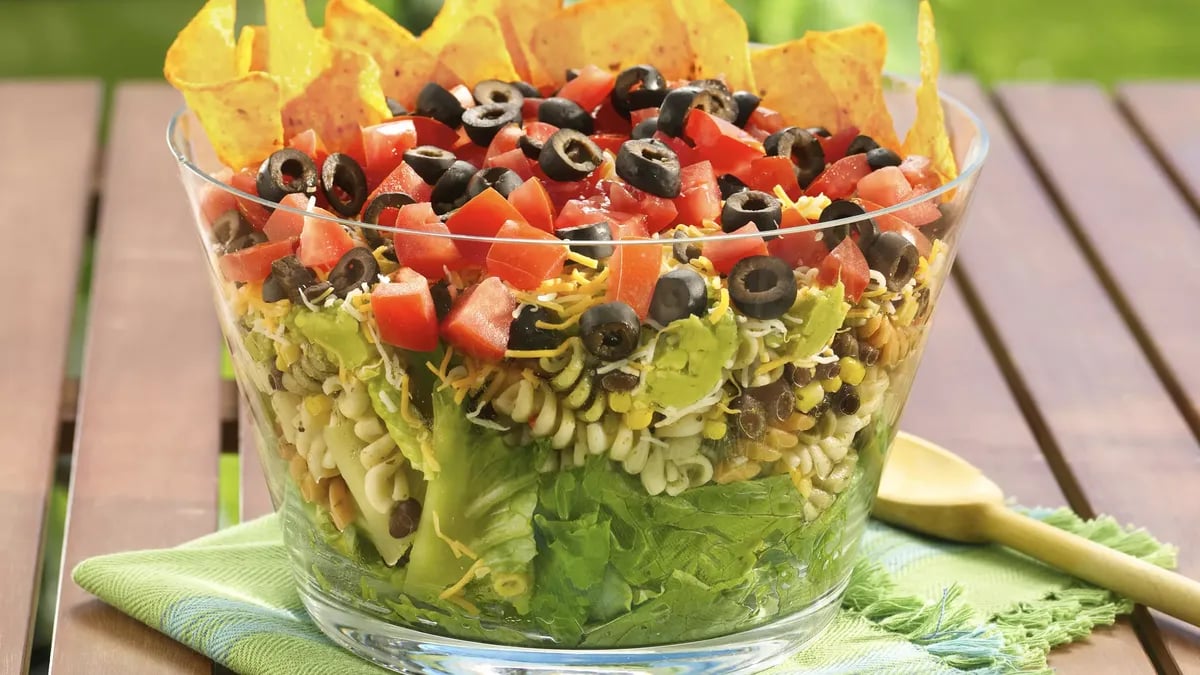 Layered Mexican Party Salad