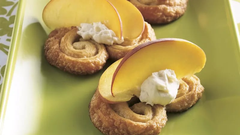 Peach Crescent Palmiers