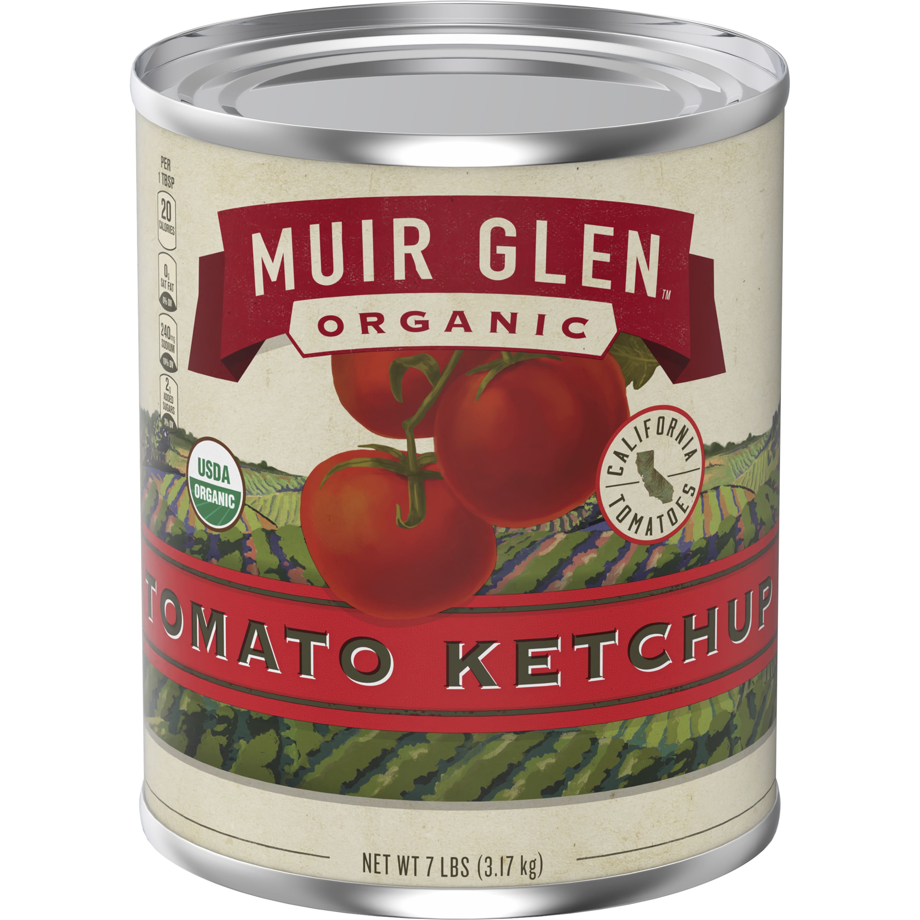 Front - 3D Muir Glen Organic Canned Vegetables Bulk Can Tomato Ketchup 6/7 LB