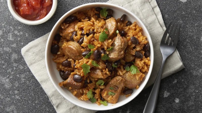 Instant Pot® Cuban Pork Tenderloin with Rice and Beans