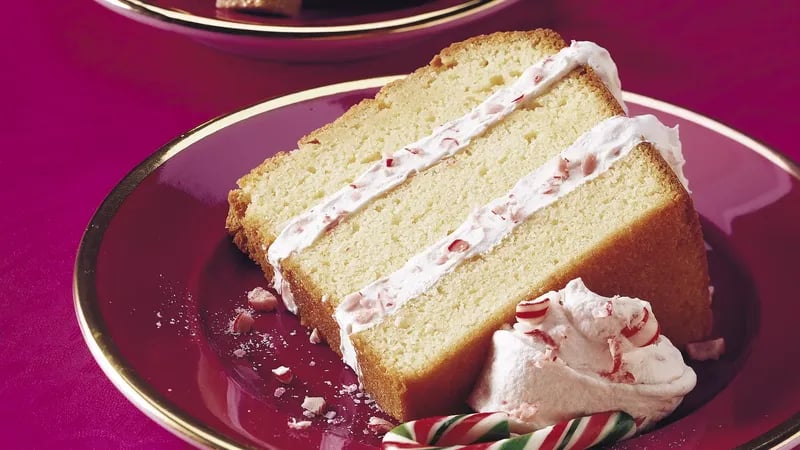 Layered Peppermint Pound Cake