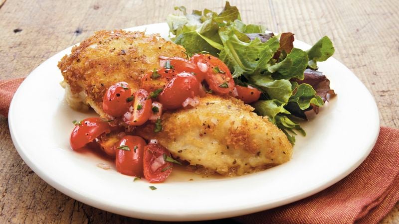 Chicken Milanese with Fresh Tomato Sauce