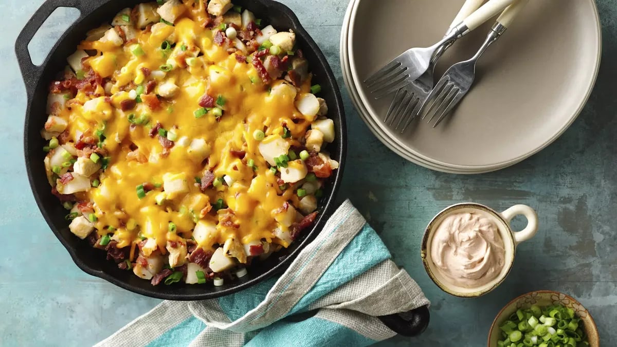 Loaded Mexican Chicken and Potato Skillet