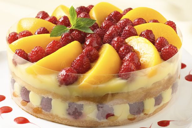 Peach Melba Torte