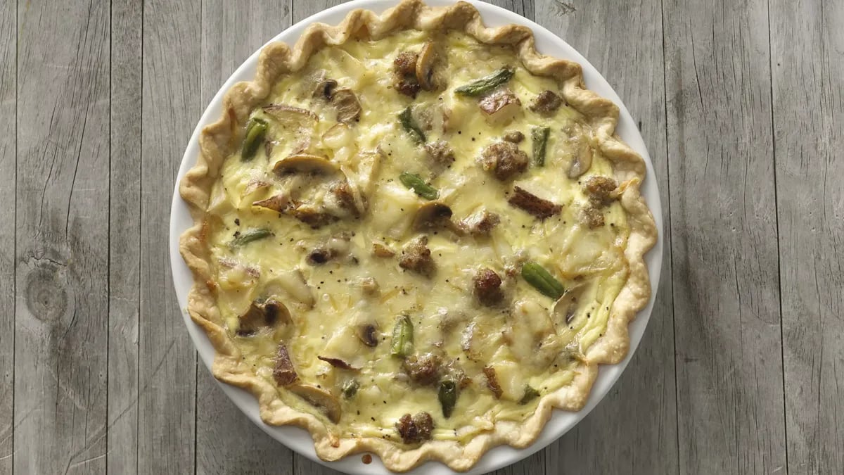 Roasted Potato and Sausage Quiche