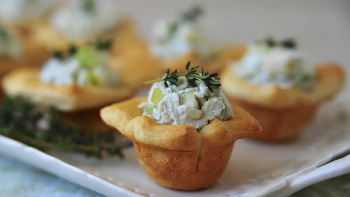 Gorgonzola and Pear Cups