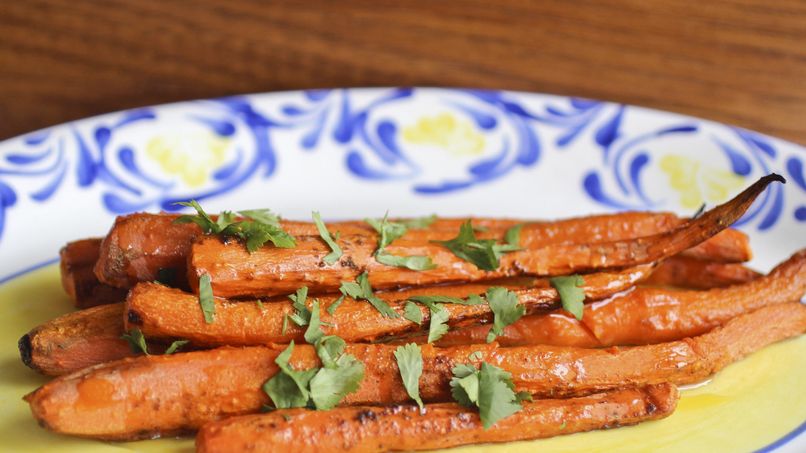 Carrots with Maple, Cilantro and Cumin