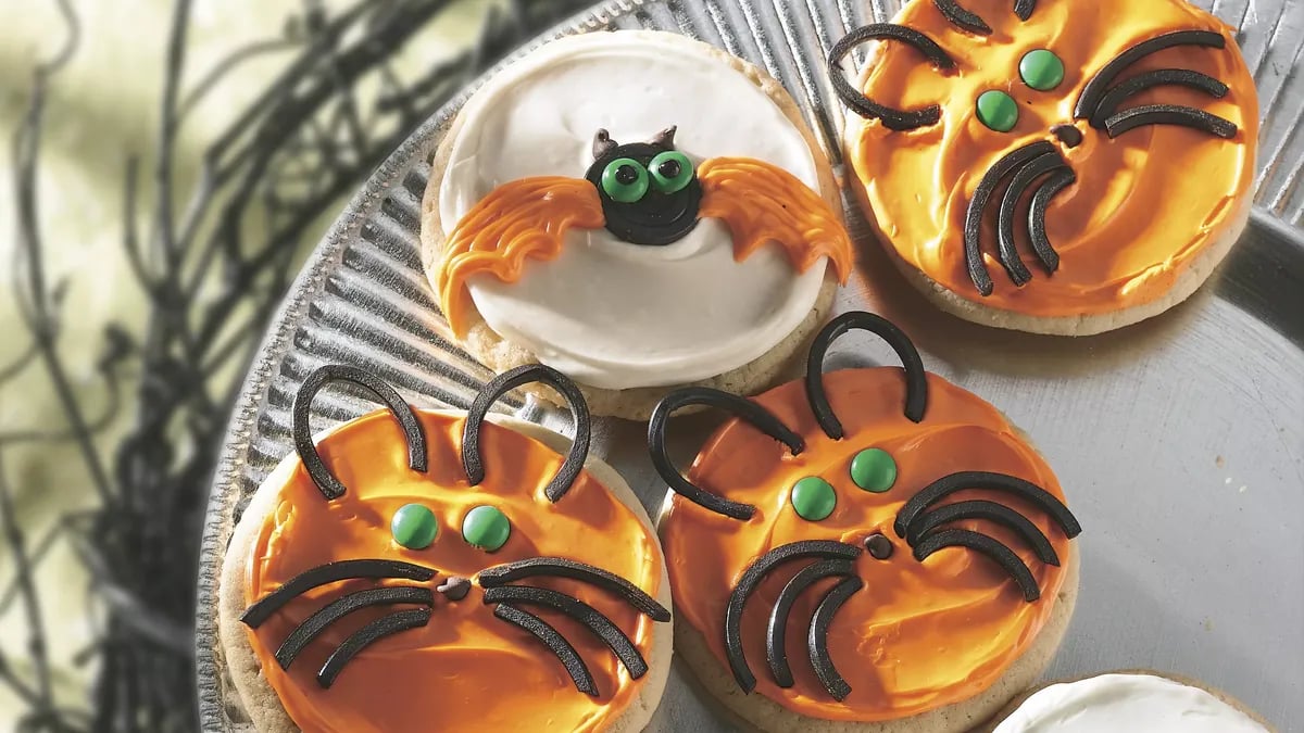 Bat and Cat Cookies