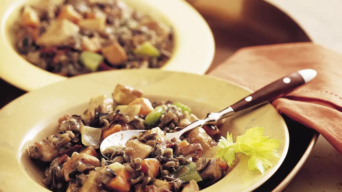 Slow-Cooker Herbed Turkey and Wild Rice Casserole