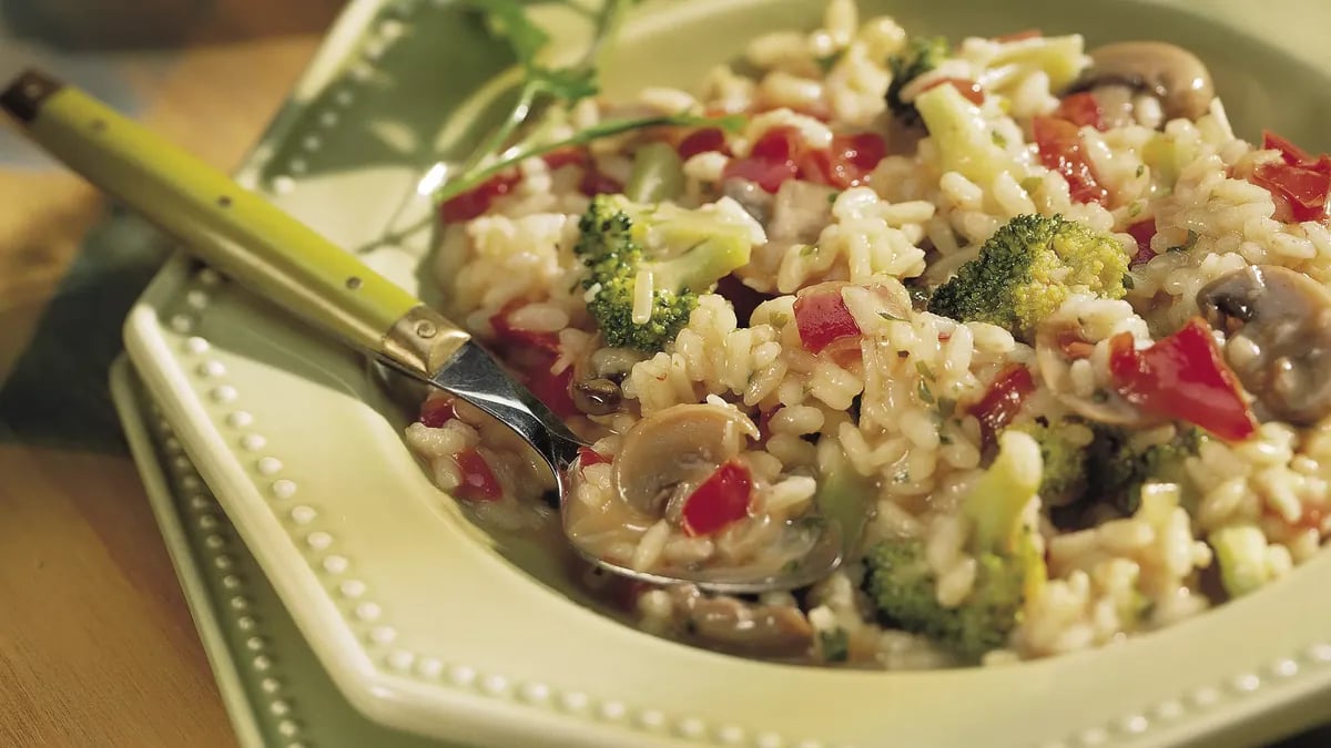 Gluten-Free Red Pepper and Broccoli Risotto