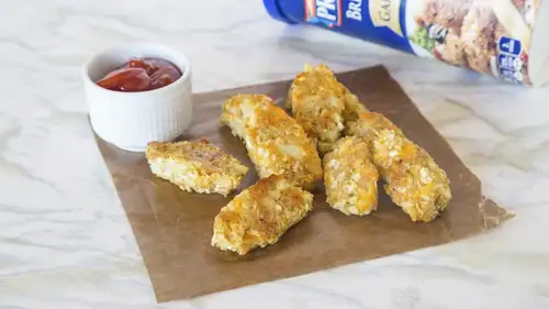 Cheesy Oven-Fried Cauliflower Tots