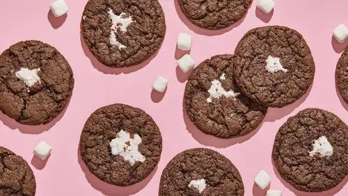 Hot Cocoa Crinkle Cookies