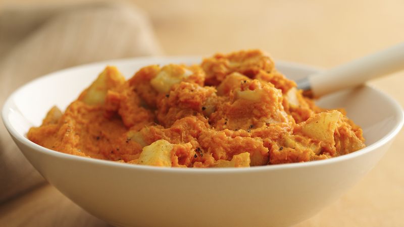 Mashed Sweet Potatoes and Apples
