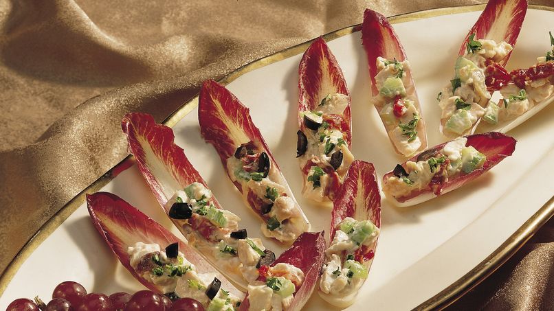 Endive with Sun-Dried Tomato Chicken Salad
