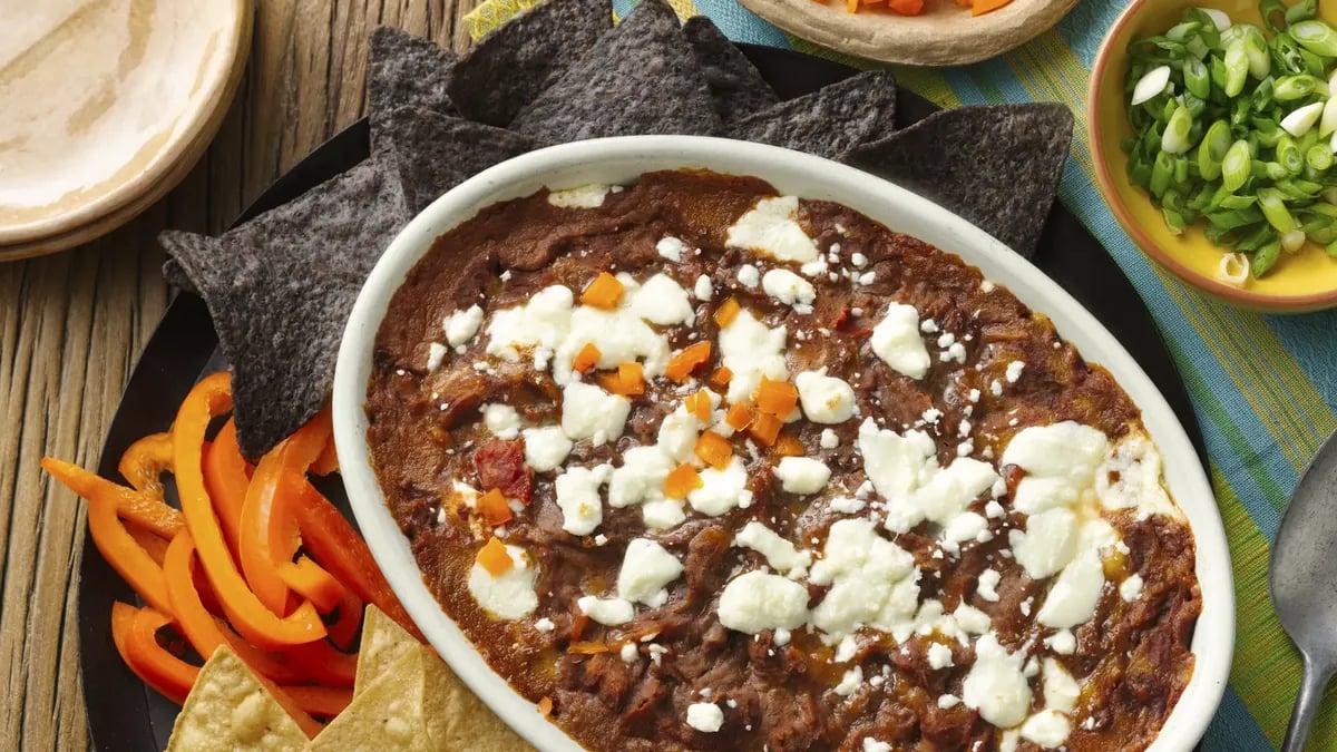 Cheesy Refried Black Bean Dip