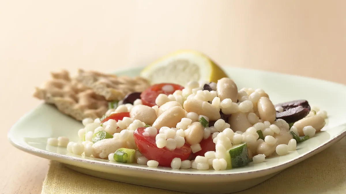 Tuscan Couscous with Lemon Basil Dressing