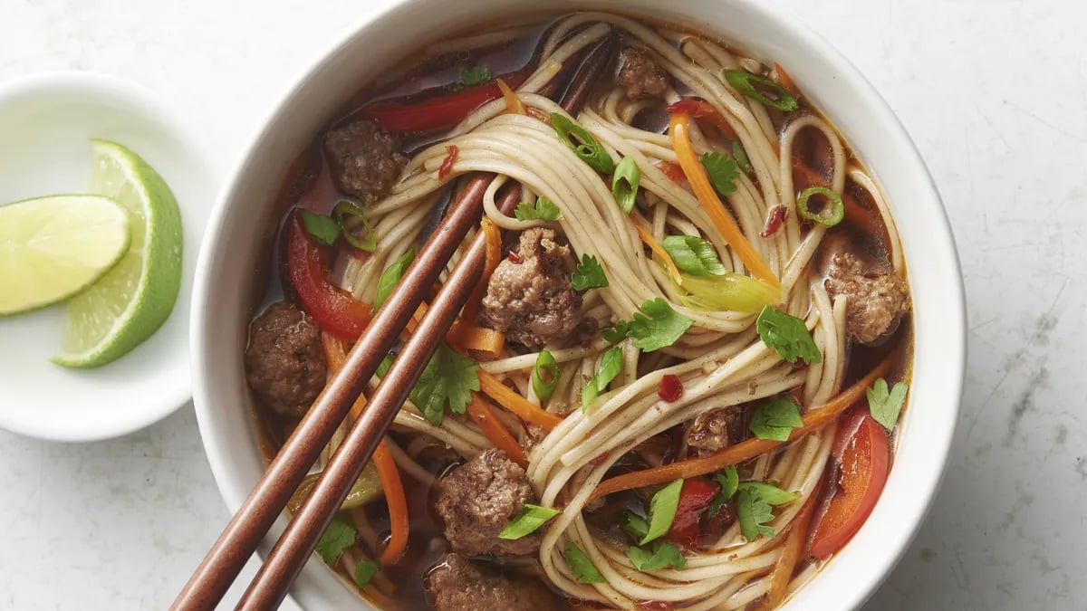 Beef Soba Noodle Soup