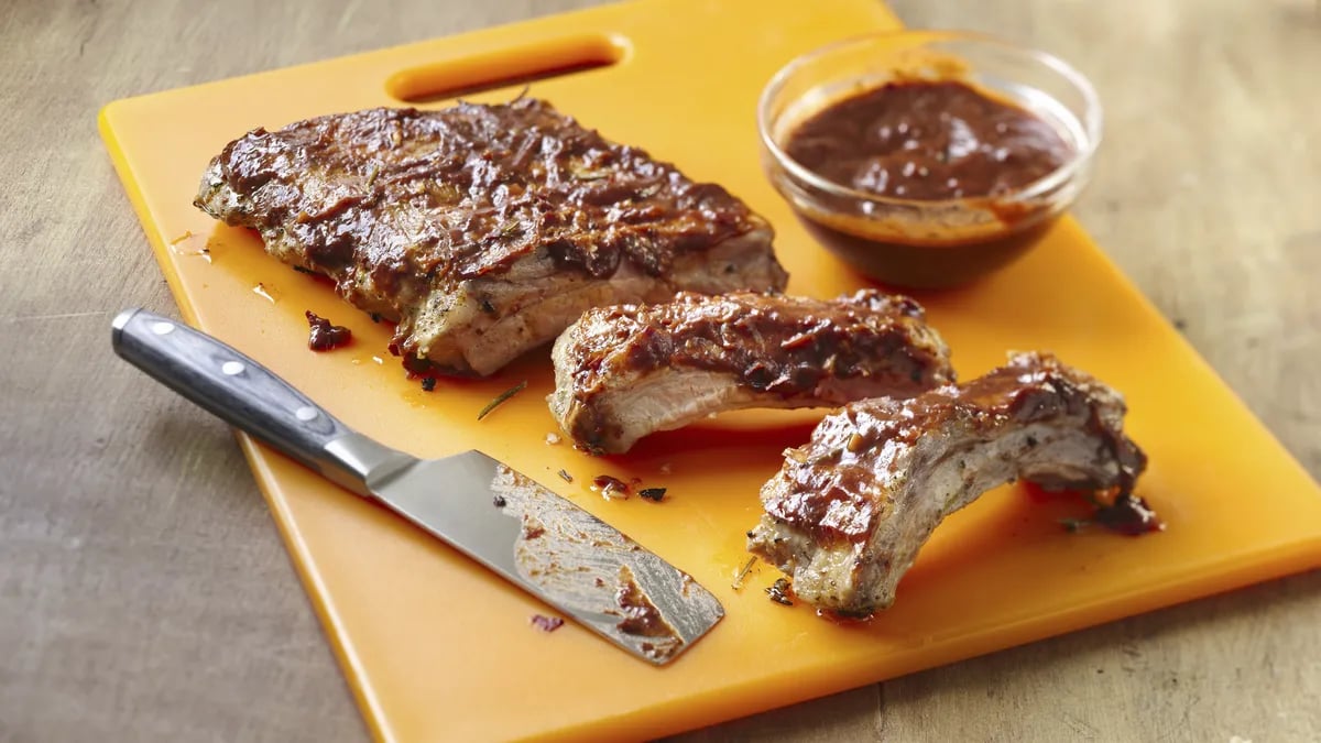 Rosemary Pork Ribs with Tamarind and Chile Guajillo Sauce