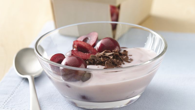 Cherries with Cherry Vanilla Yogurt