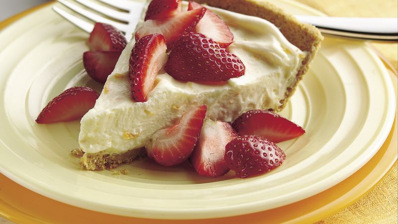 Strawberry-Topped Orange Cream Pie