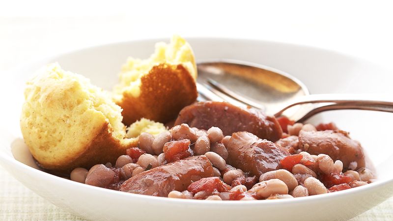 Slow-Cooker Italian Sausage and Beans
