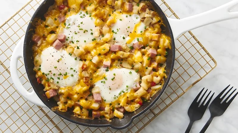 Skillet Ham and Cheese Hash