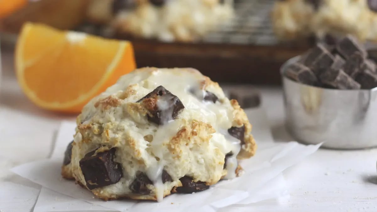 Orange Chocolate Chunk Biscuits