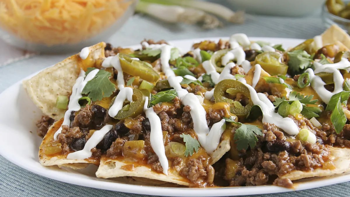 Beefy Enchilada Nachos