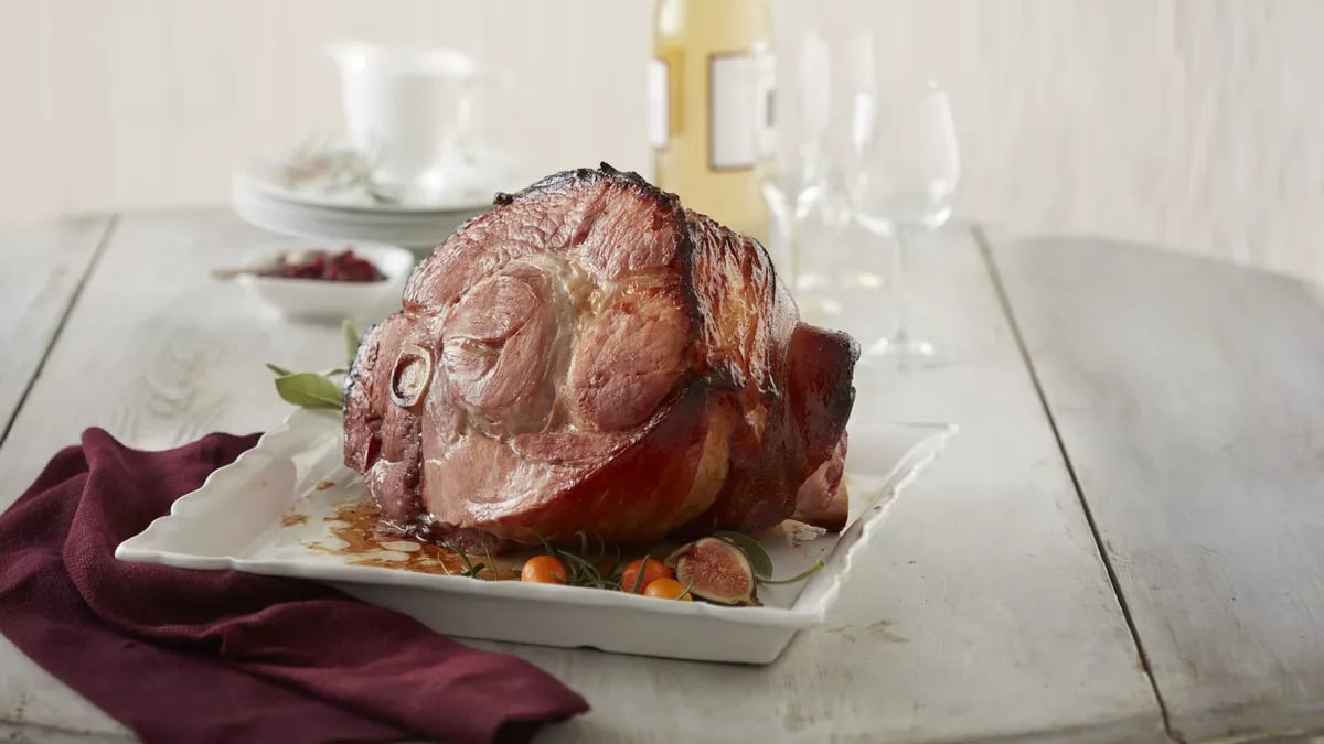 Baked Ham with Balsamic-Brown Sugar Glaze