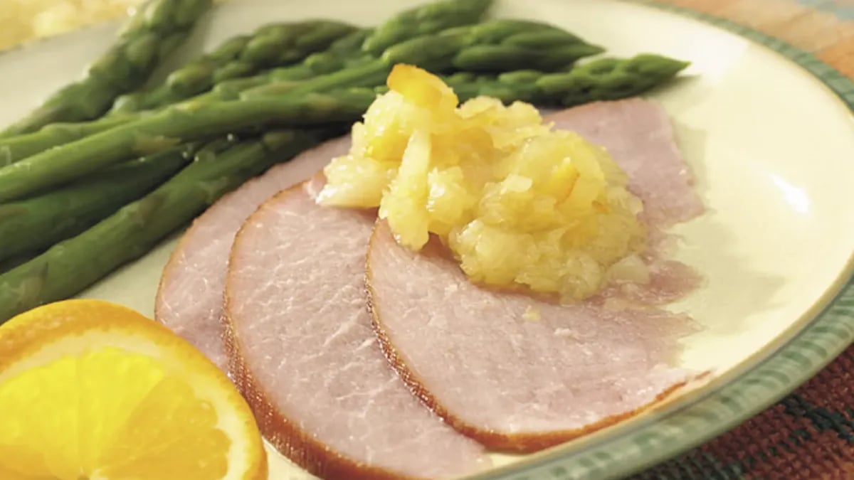 Slow-Cooker Pineapple-Orange Glazed Ham