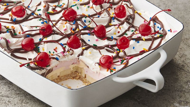 Banana Split Ice Cream Bars